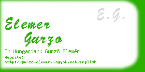 elemer gurzo business card