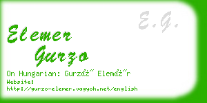 elemer gurzo business card